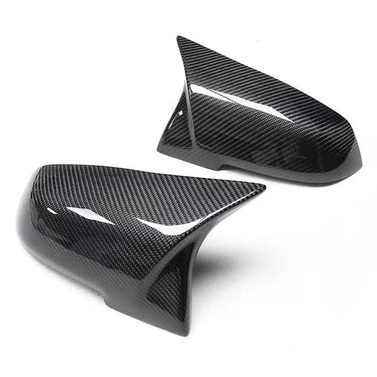 BMW Mirror Caps – Gloss Black / Carbon Fiber Finish